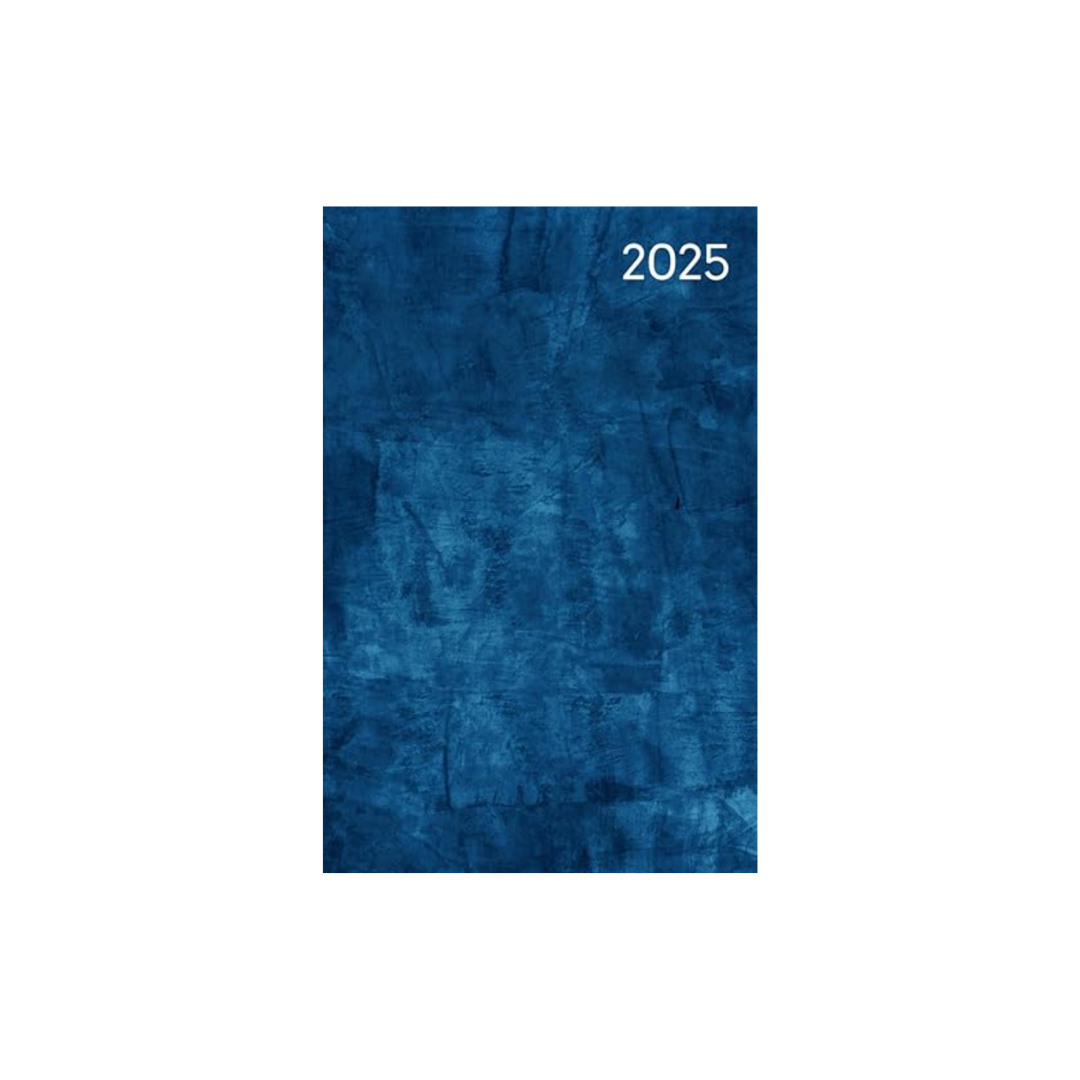 2025 Planner and Diary Page per Day 5x8 inches (medium, hardcover) in blue