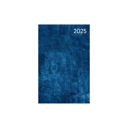 2025 Planner and Diary Page per Day 5x8 inches (medium, hardcover) in blue