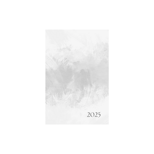 2025 Planner and Diary Page per Day 6x9 inches (large, flexicover) grey