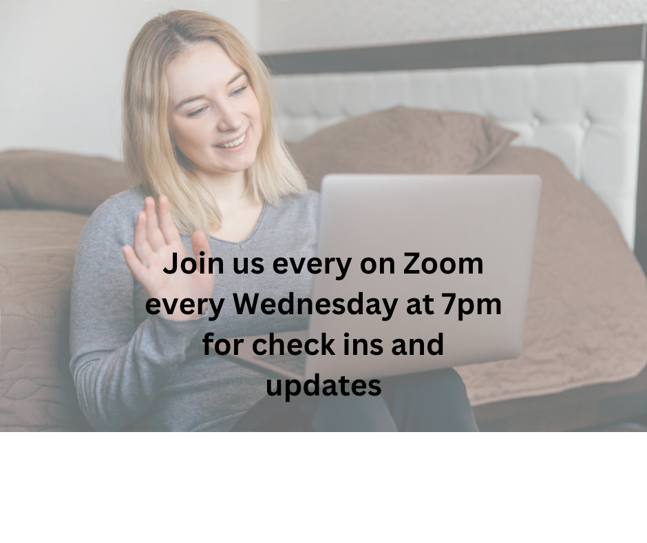 Weekly zoom meetings